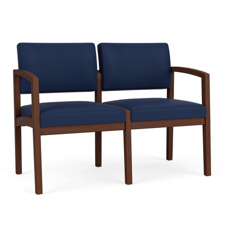 Lesro 2 Seat Tandem Seating W/ No Center Arm, 44 in W 26 in L 31.5 in H, Lenox Series LW2101